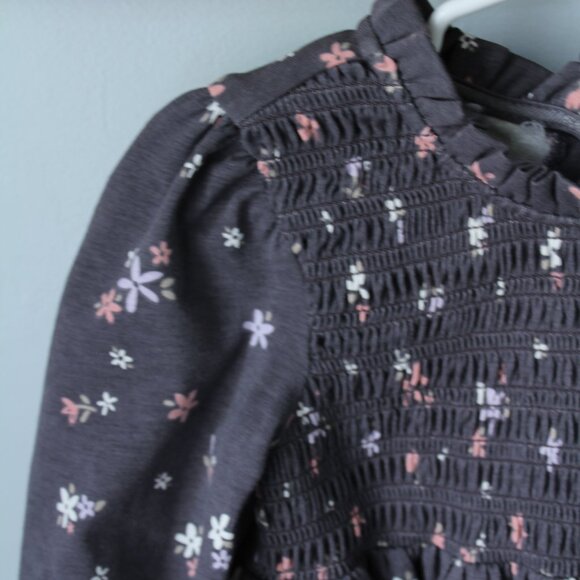 Bonnie Jean Size 3T Tunic/Dress Gray Flowers - Picture 2 of 3